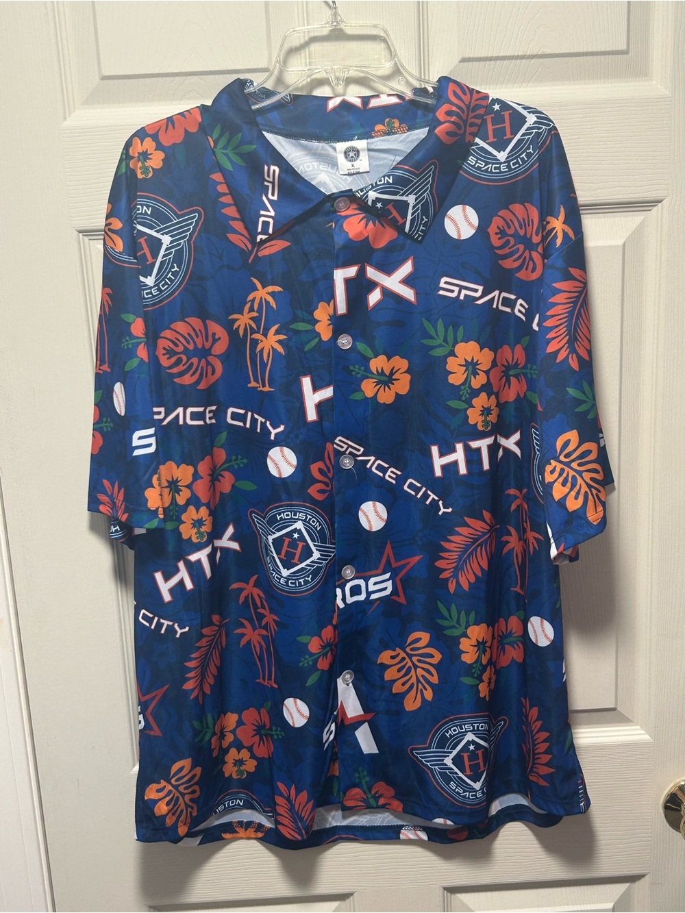 Houston Astros SGA City Connect Hawaiian Shirt Size XL 5/29/2026 Blue XL